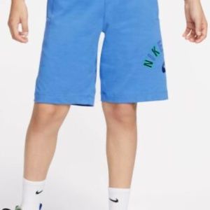 KIDS (BOYS) SIZE M BLUE NIKE 100% COTTON STANDARD FIT SHORTS